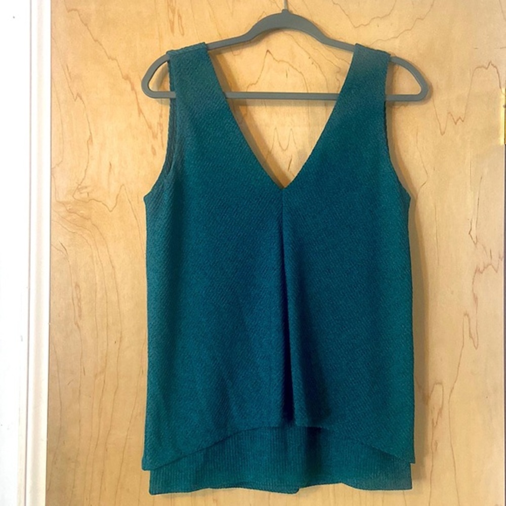 Green White House Black Market Blouse